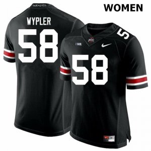 Women's Ohio State Buckeyes #58 Luke Wypler Black Nike NCAA College Football Jersey Best BSO0644EA